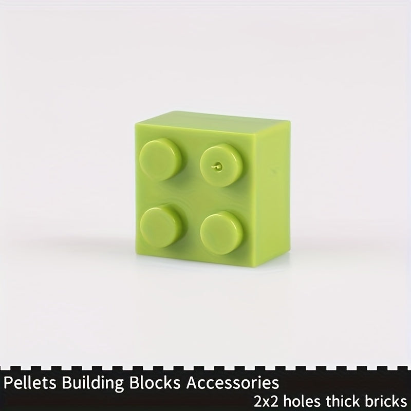 84pcs Multicolour Blocks 2x2 Holes Small Particles DIY Assembly Puzzle Toys