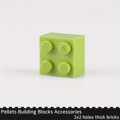 84pcs Multicolour Blocks 2x2 Holes Small Particles DIY Assembly Puzzle Toys