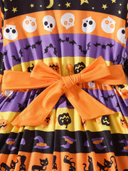 Halloween Girls Spooktacular Long Sleeve Dress