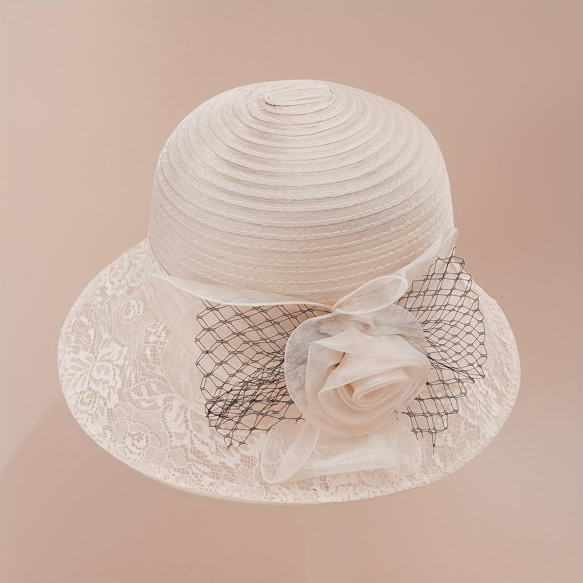 French Style Hat Summer Lace Mesh Bucket Hat Men's And Women's Retro Top Hat