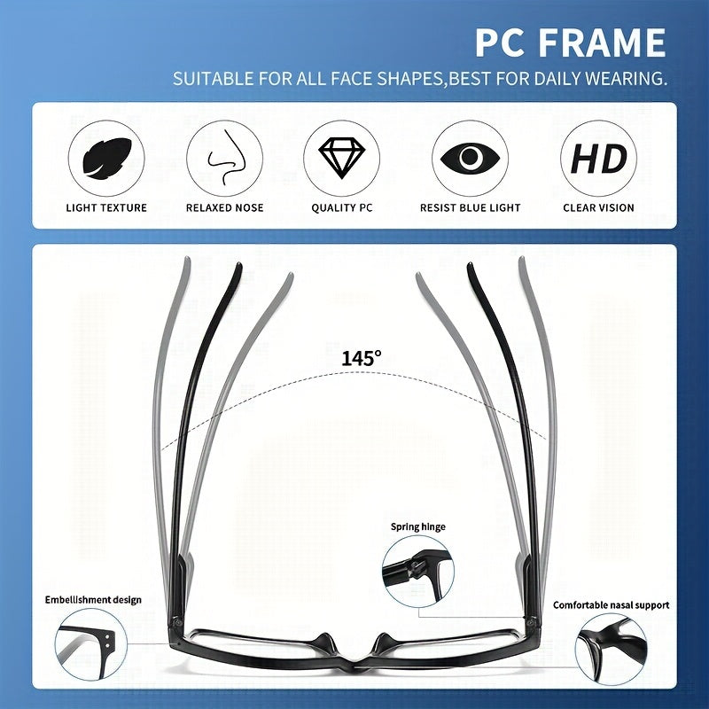 Men's Anti Light Reading Glasses for Business