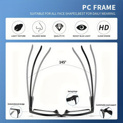 Men's Anti Light Reading Glasses for Business