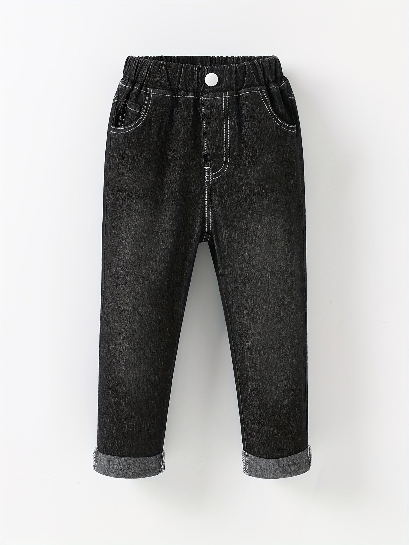 Toddler Boys Stretch Denim Jeans Elastic Waist Kids Clothes