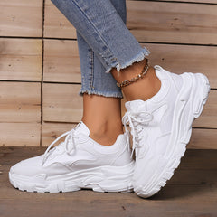 Comfortable Casual Women's Skateboard Shoes Non slip Chunky Sneakers