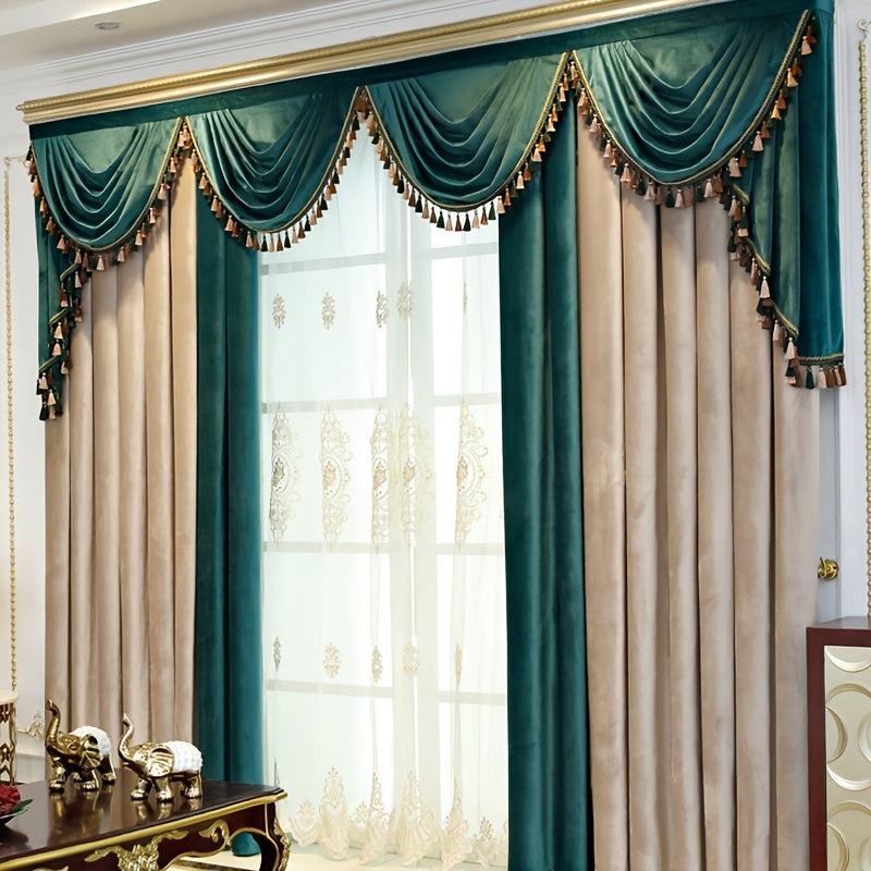 Thick Flannelette Blackout Curtain Fabric for Bedroom and Living Room