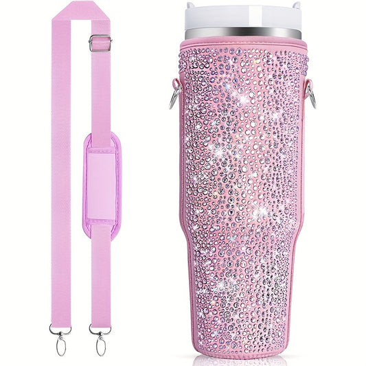 40oz Cup Sleeve w/ Adjustable Shoulder Strap for Outdoor Sports