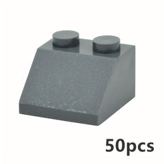 50pcs 2x2 Slope Brick Building Blocks Educational Assembly Toy 3039 Compatible