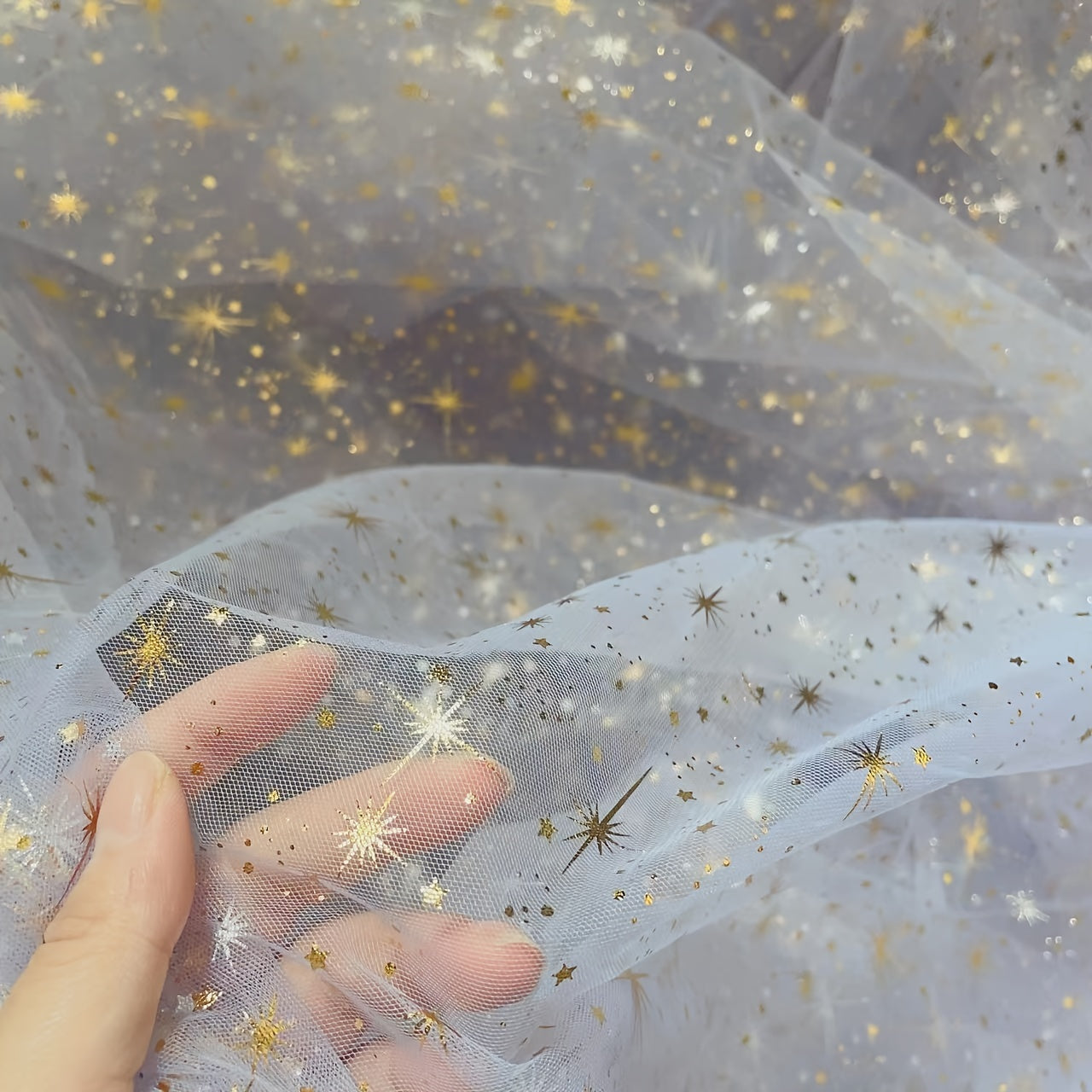 Star Mesh Tulle Fabric Wedding Dress Sewing DIY Clothing Accessories