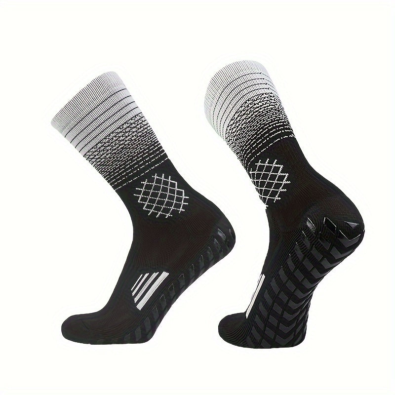 Men's Soccer Socks Non slip Grip Sports Crew Socks