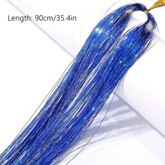 12pcs Tinsel Hair Braiding Rope Glitter Extensions Hair Accessories