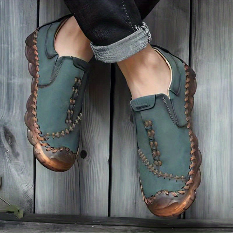 Men's Slip On Lace Loafers No Tie Assorted Colors Casual Walking Shoes