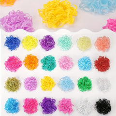1500pcs Elastic Hair Ties Hair Bands Box Package For Girls