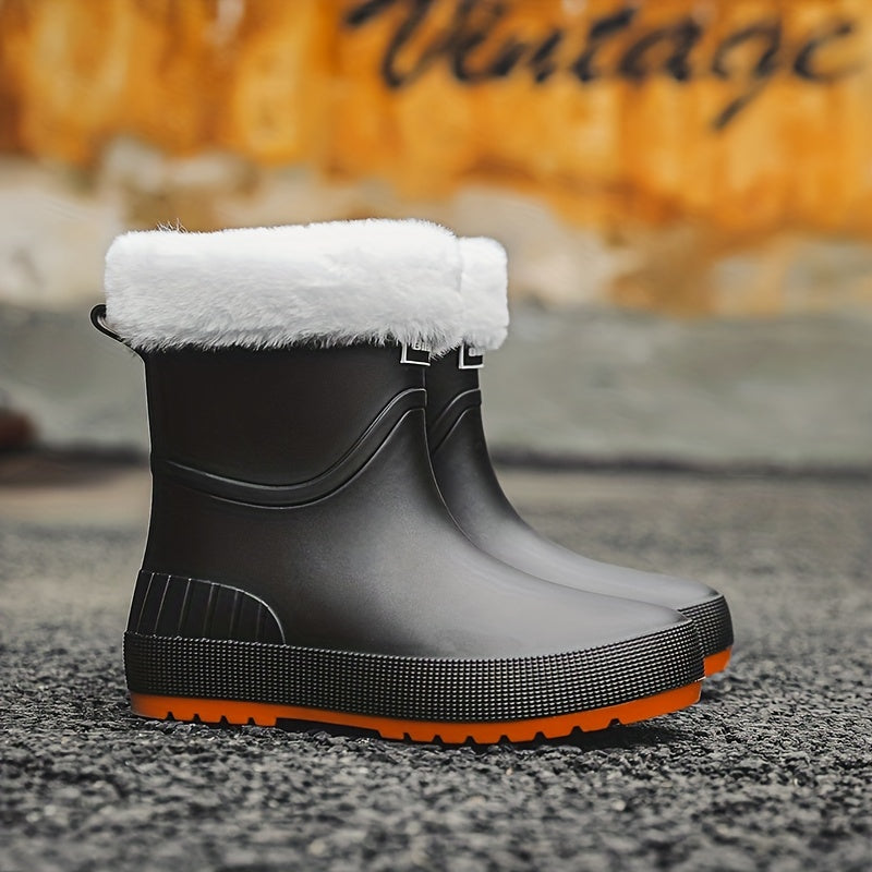 Women's Waterproof Warm Rain Boots Non Slip Outdoor Short Boots