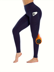 Fleece Lined Leggings With Pockets For Women