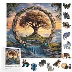 Fantasy Forest Wooden Puzzle High Difficulty Brain Teaser for Adults & Teens