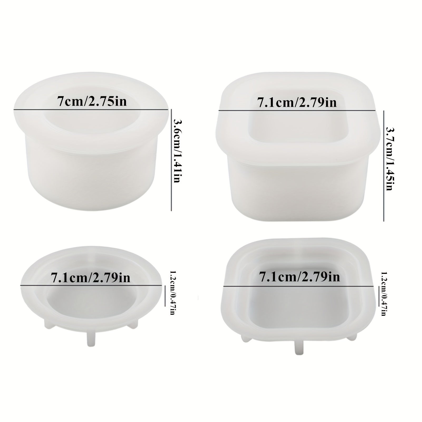 DIY Candle Jar Silicone Mold With Lid Resin Mold