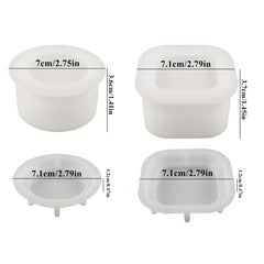 DIY Candle Jar Silicone Mold With Lid Resin Mold