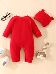 Baby DAD MOM ME Letter Print Romper Creeper