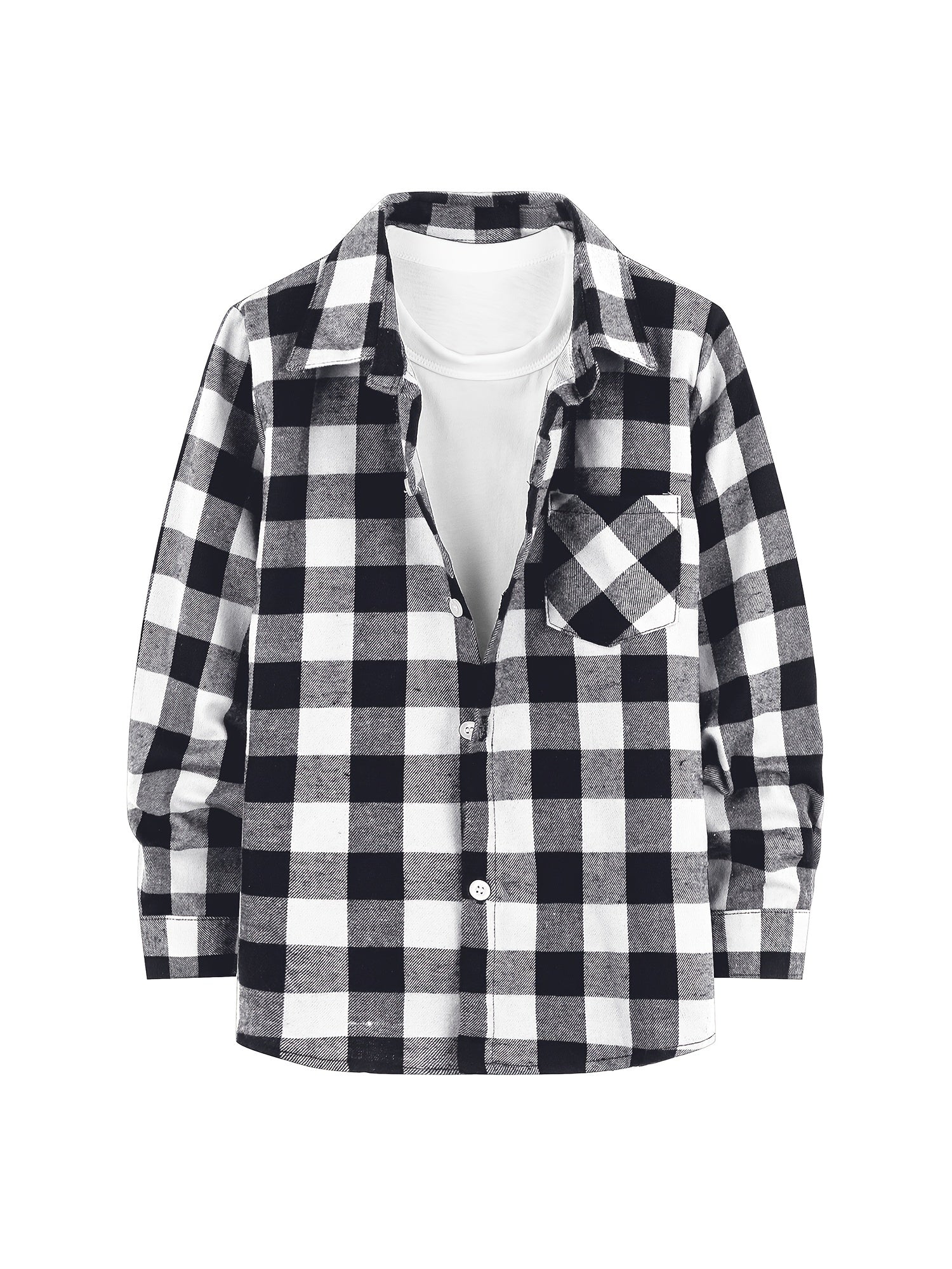 Men's Plaid Button Up Flannel Shirt