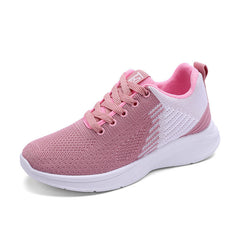 Women's Breathable Knit Sneakers Low Top Round Toe Casual Shoes