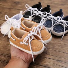 Baby Boys Lace Up Sneakers Lightweight Non Slip Shoes