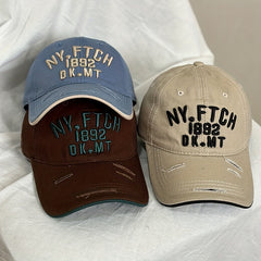 Unisex Sunshade Breathable Baseball Cap With Letter Embroidery