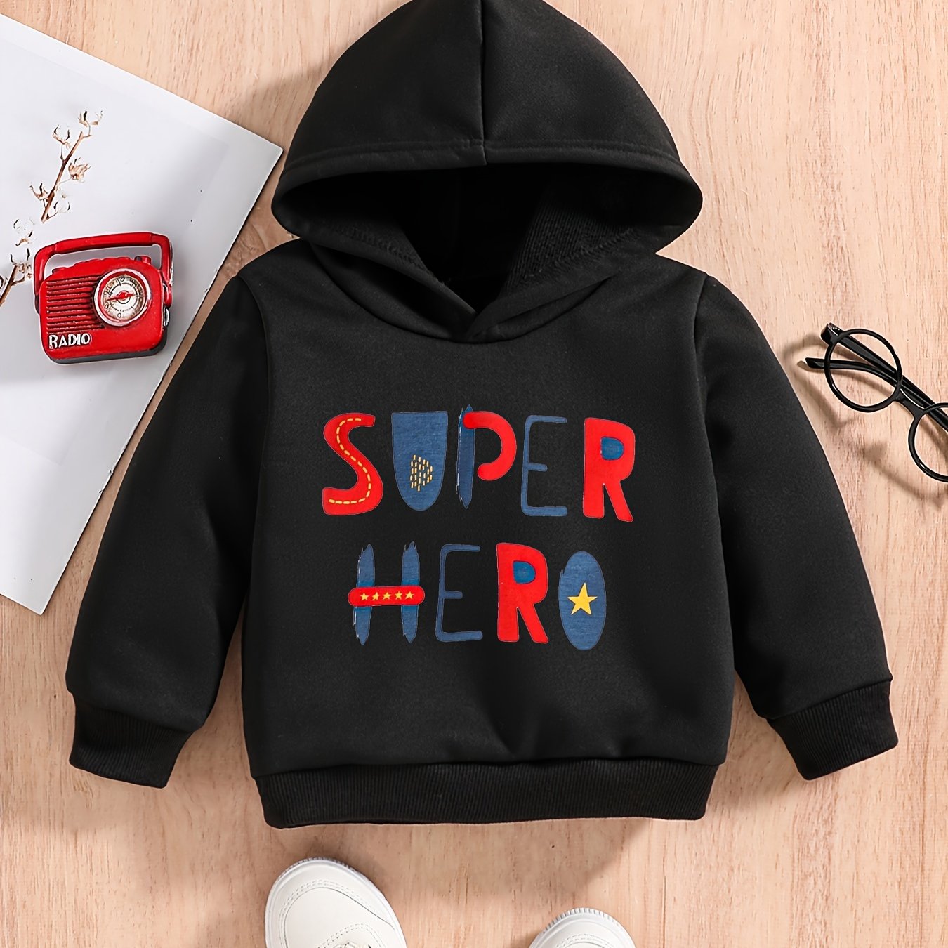 Baby Boys Sweatshirt Hoodie HERO Graphic Pullover