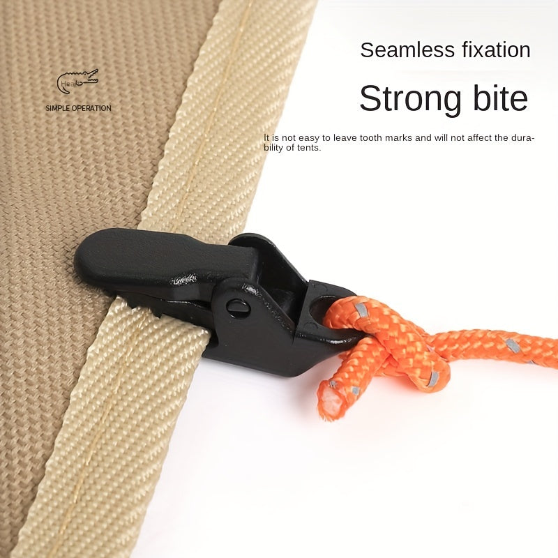 5pcs Outdoor Mini Crocodile Clip Windproof Rope Fixed Clip Hook