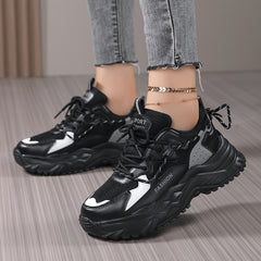 Women's Chunky Sneakers Heighten Casual Wear Resistance Non Slip Running Shoes