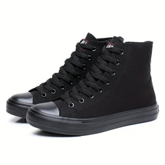Women's High Top Canvas Lace Up Flat Skate Shoes