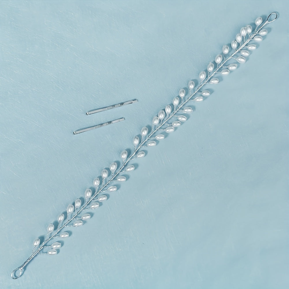 Faux Pearl Hairband Bridal Head Piece