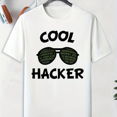 Men's Sunglasses Pattern T-shirt Active Stretch Tee for Outdoor
