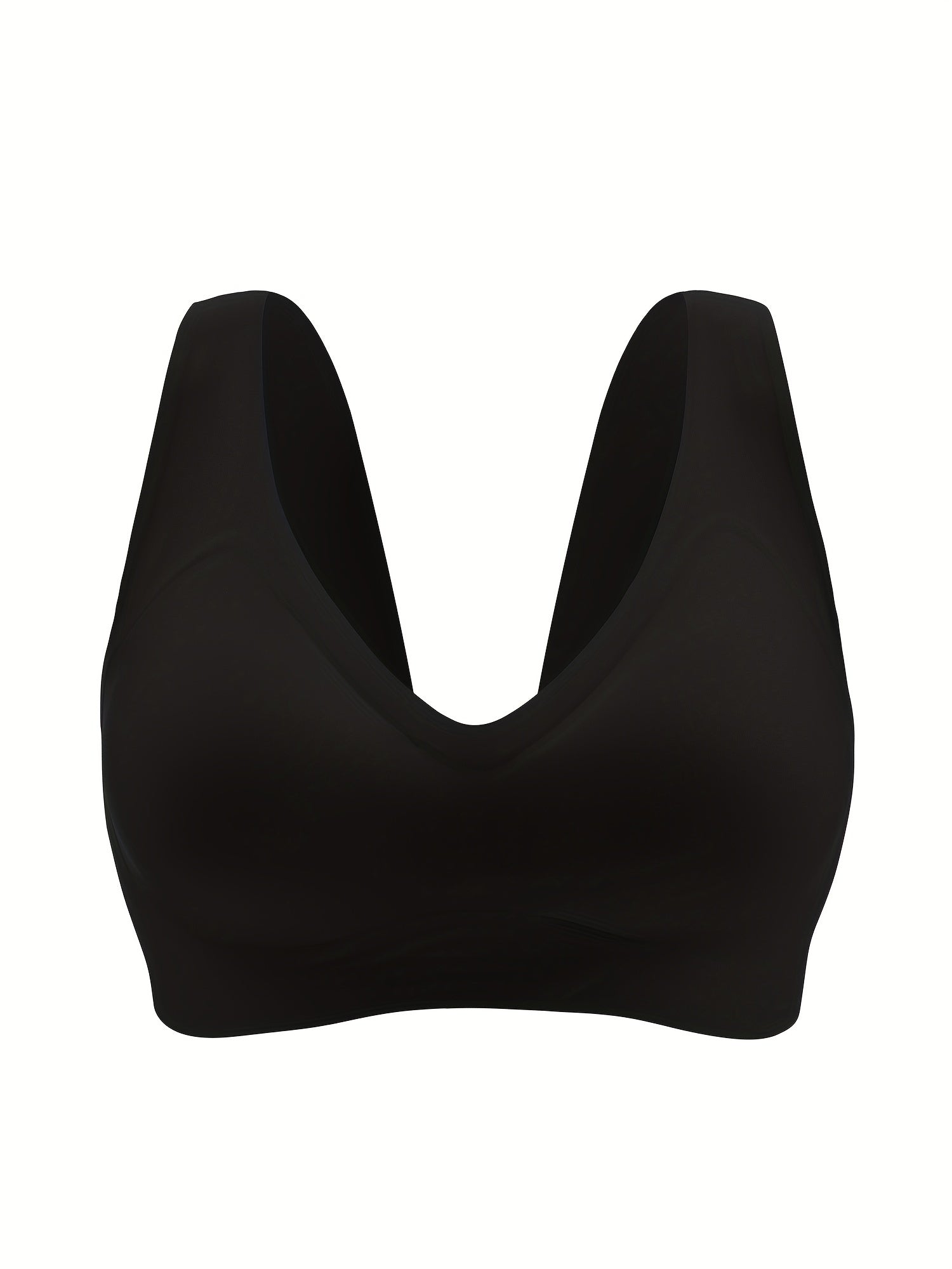 Seamless Solid High Stretch Invisible Bra with Removable Pads