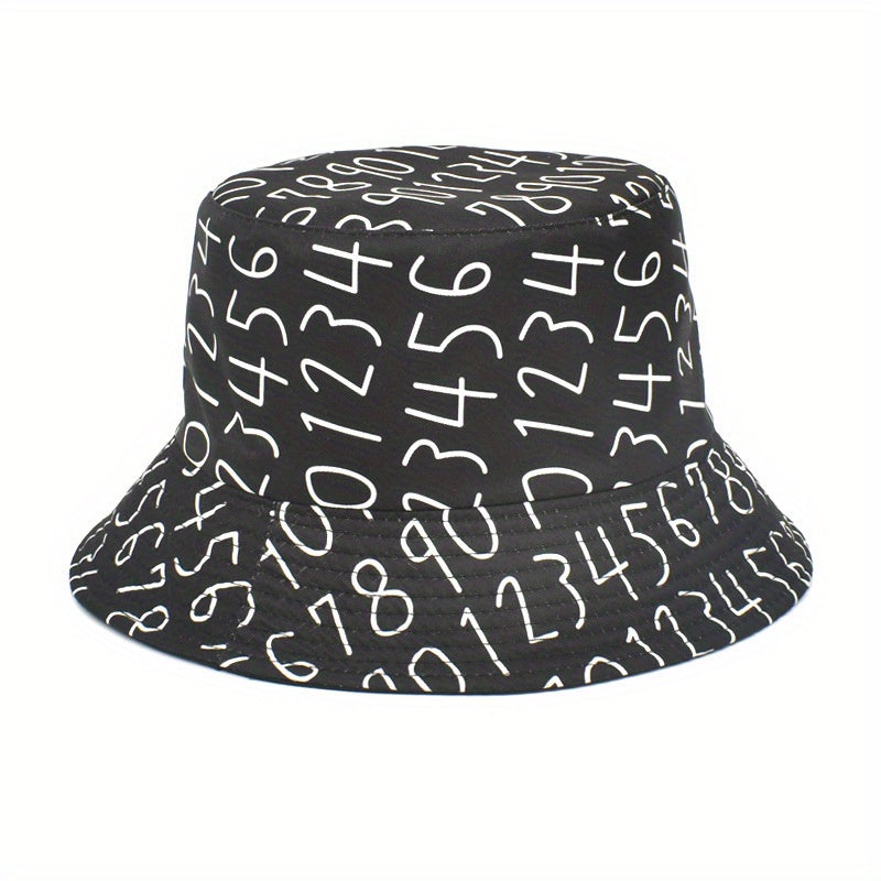 Graffiti Print Bucket Hat Unisex Hip Hop Sunscreen Basin Hat
