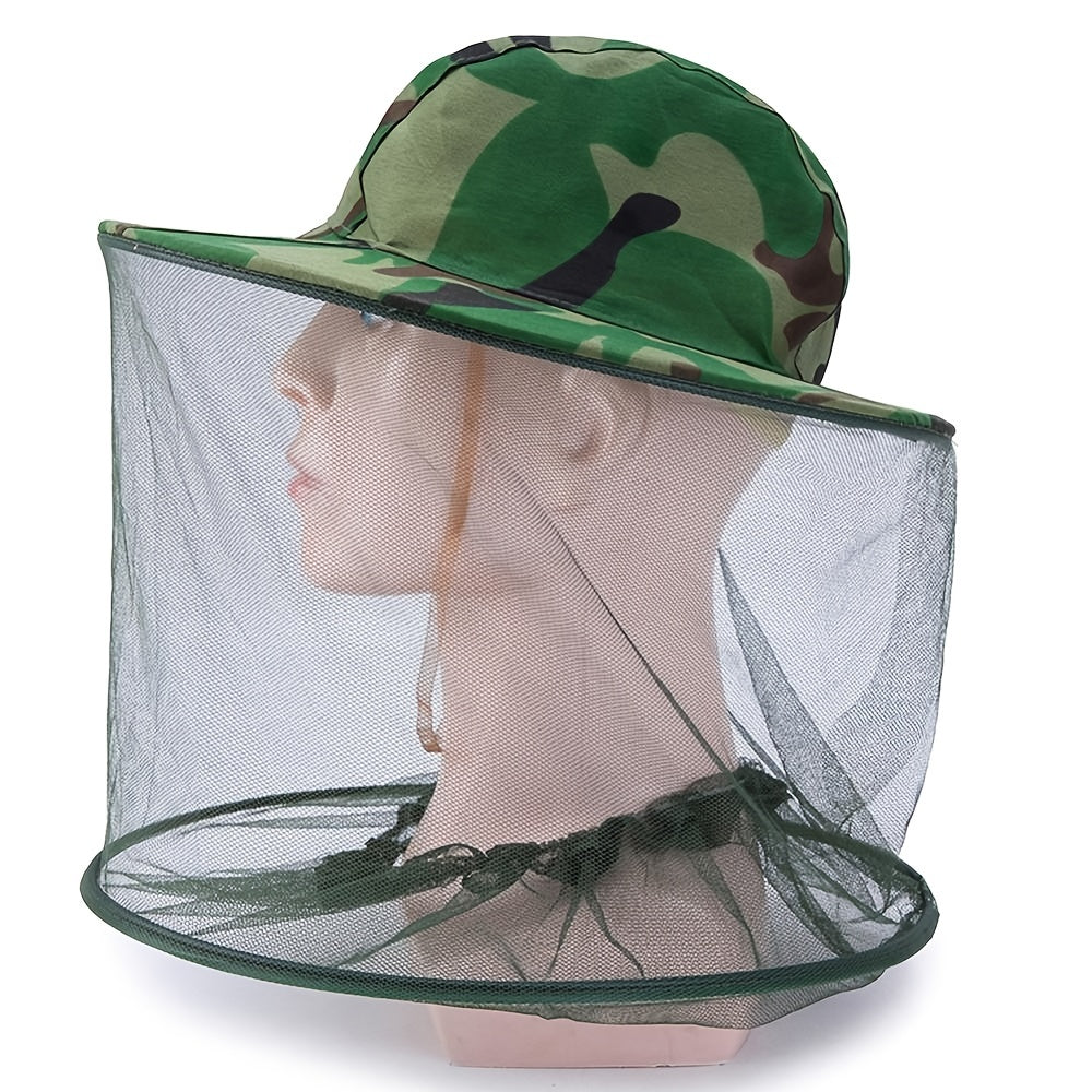 Beekeeping Hat Camouflage Shawl Anti Mosquito Protection