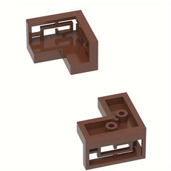 12 PCS Corner Fret Ranch Carved Fence Building Blocks Set for Ages 8-12