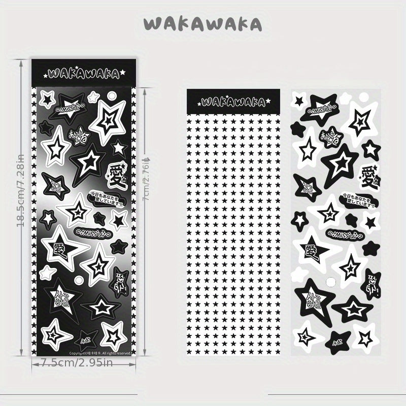 Ins Style Stickers with Shining Stars - 1 Sheet