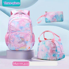 3pcs School Bags Set Starry Sky Cartoon Backpack Lunch Bag Pencil Case Set