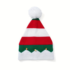 Knitted Christmas Hats With Pom - Adult Santa Hat