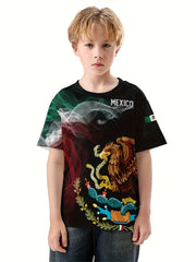 Eagle 3D Print Boys T Shirt Short Sleeve Tee For Kids