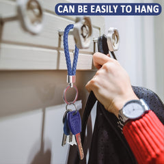 Handcrafted Faux Leather Rope Keychain