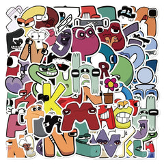 52pcs Cartoon Alphabet Lore Stickers Waterproof Decoration