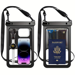 2pc 26 Waterproof Phone Pouch IPX8, iPhone 15 14 13 Pro Max, Galaxy S23 Ultra