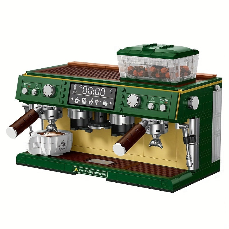 Retro Coffee Machine Mini Block Model Building Toy