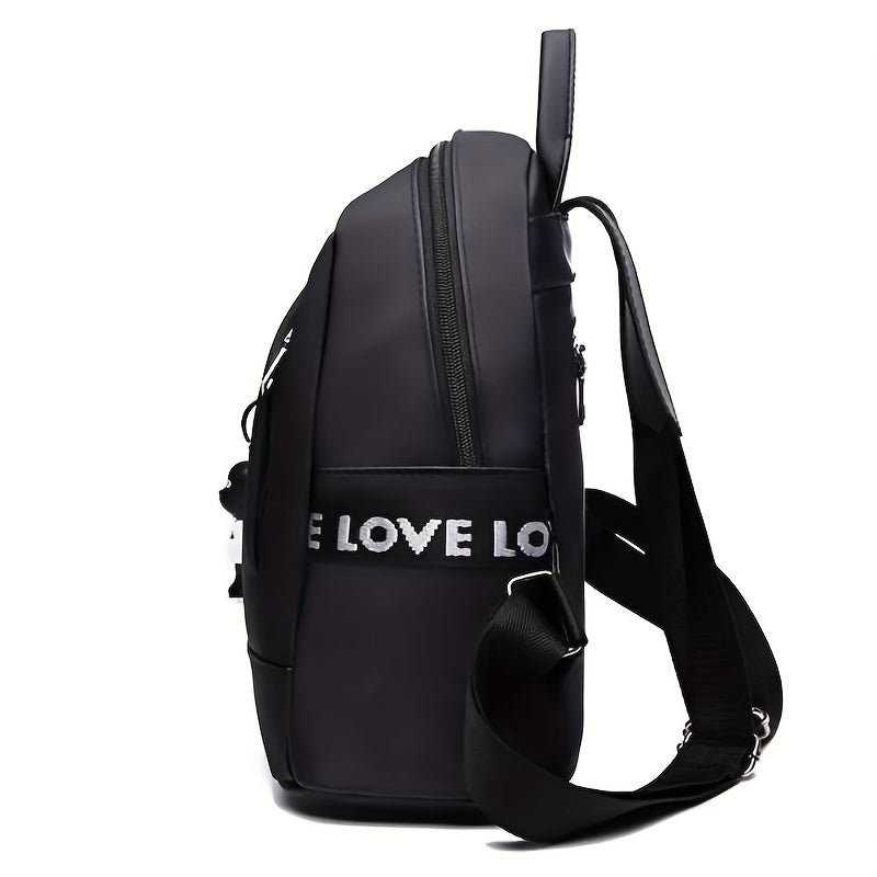 Star Decor Backpack Purse Preppy Daypack for Women
