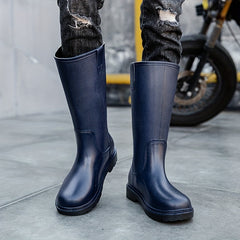 Men's High Top Rain Boots Waterproof Non slip Galoshes