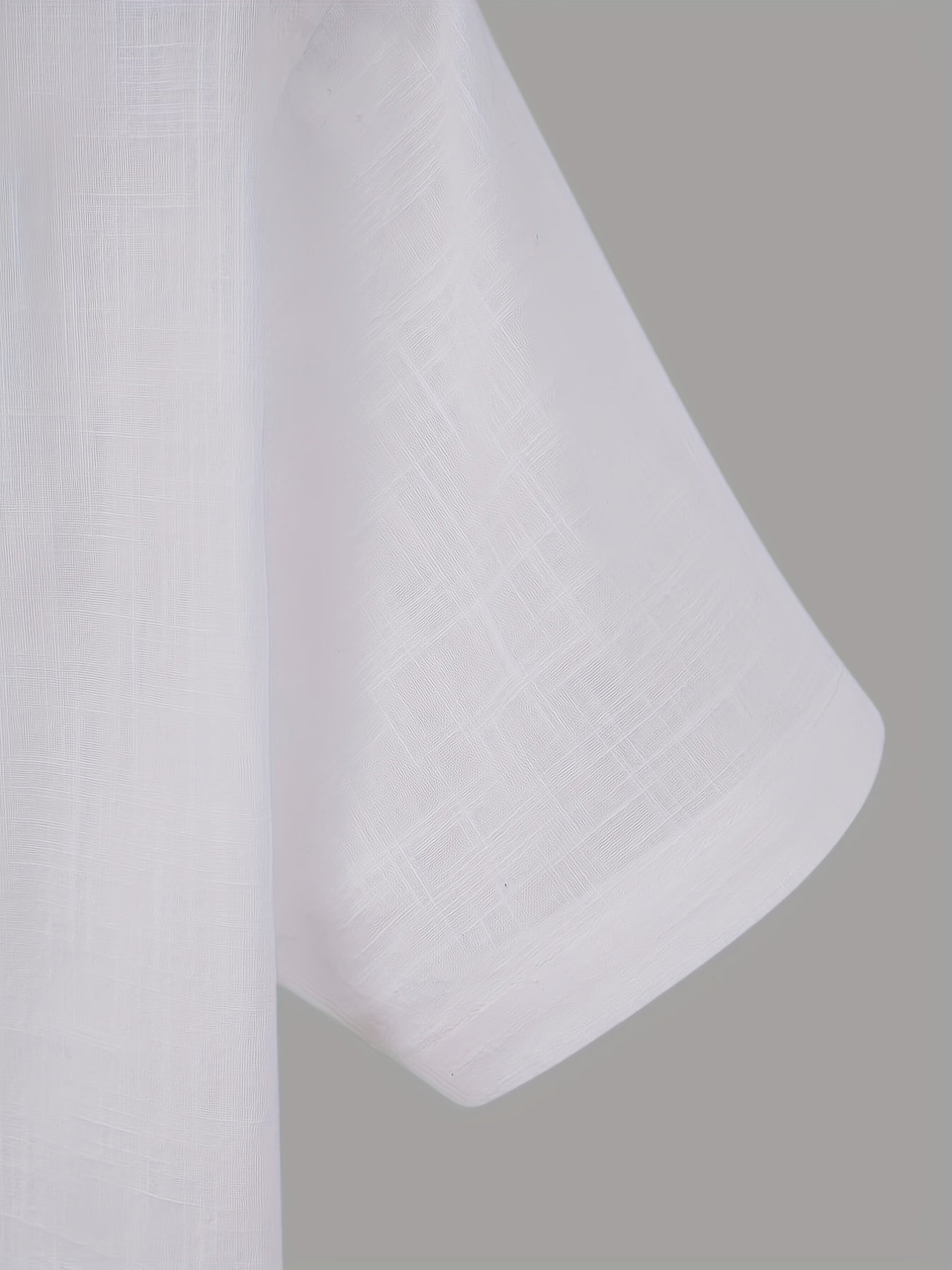 Men's Cotton Solid V Neck Shirt Short Sleeves for Summer