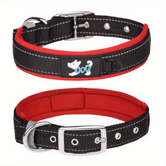 Reflective Space Cotton Pet Collar for Medium Large Dogs