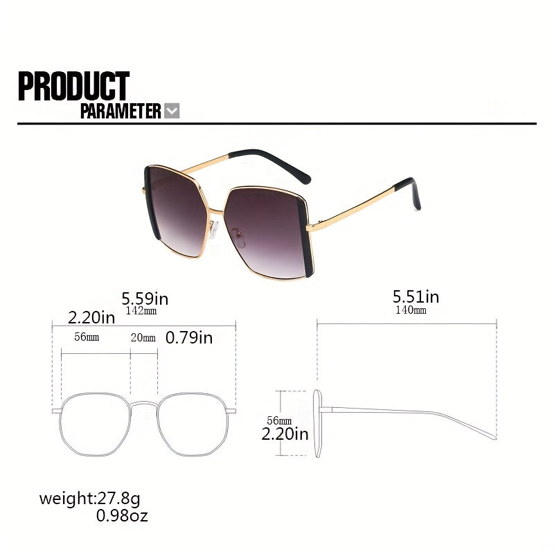 Square Sunglasses Gradient UV400 Sun Shades Glasses