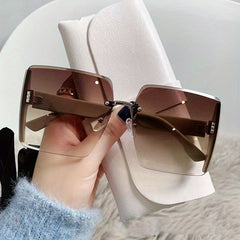 Oversized Square Sunglasses Casual Gradient Glasses UV400